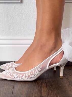 Bella Belle: Esther Shoes - Ivory, 2.5in Kitten Heel, Sz 11, Brand New